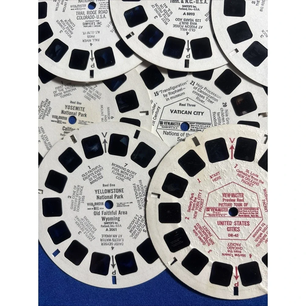 VIEW MASTER REELS A 361,GRAND CANYON Mesa Verde, Yellow Stone,Cambodia&more 19